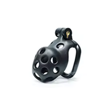 Load image into Gallery viewer, Black Bubbles Chastity Cage - Small