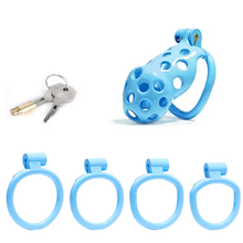 Load image into Gallery viewer, Blue Bubbles Chastity Cage - Standard
