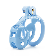 Load image into Gallery viewer, Blue Gridlock Chastity Cage - Small