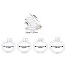 Load image into Gallery viewer, Clear Gridlock Chastity Cage - Small