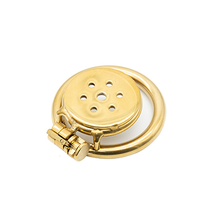 Load image into Gallery viewer, Button Chastity Cage - Gold