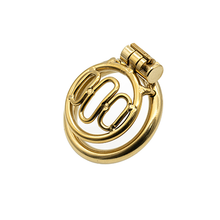 Load image into Gallery viewer, Golden Looped Chastity Cage
