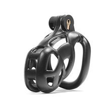 Load image into Gallery viewer, Black Gridlock Chastity Cage - Small