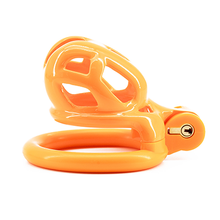 Load image into Gallery viewer, Orange Gridlock Chastity Cage - Nub