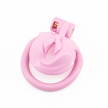 Load image into Gallery viewer, Locked Princess Micro Chastity Cage - Pink