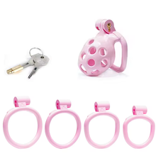 Load image into Gallery viewer, Pink Bubbles Chastity Cage - Nub