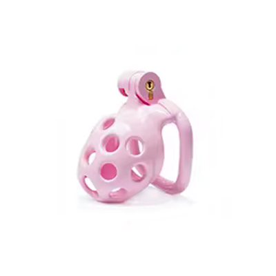 Pink Bubbles Chastity Cage - Nub