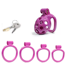 Load image into Gallery viewer, Purple Bubbles Chastity Cage - Nub