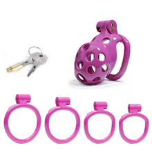 Load image into Gallery viewer, Purple Bubbles Chastity Cage - Small