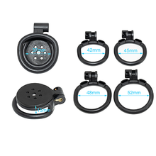 Load image into Gallery viewer, Resin Button Chastity Cage - Black