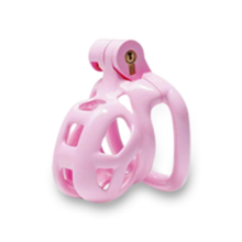 Load image into Gallery viewer, Pink Gridlock Chastity Cage - Nub