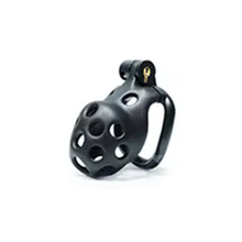 Load image into Gallery viewer, Black Bubbles Chastity Cage - Small
