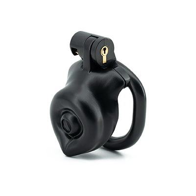 Black Pup Resin Chastity Cage - Small