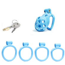 Load image into Gallery viewer, Blue Bubbles Chastity Cage - Small
