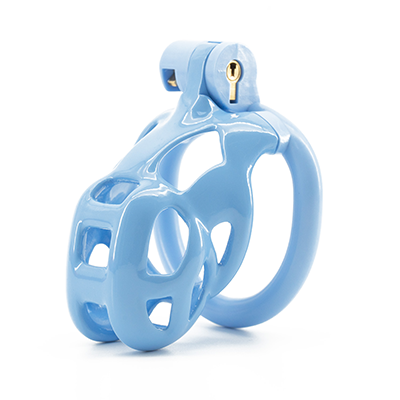 Blue Gridlock Chastity Cage - Small