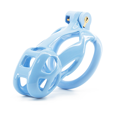 Blue Gridlock Chastity Cage - Standard