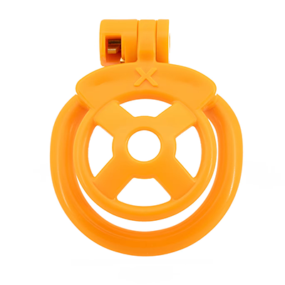 Crux Flat Chastity Cage - Orange