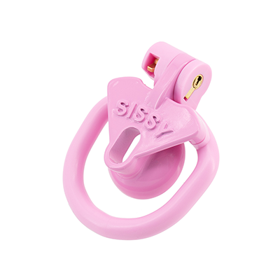 Inverted Pink Resin Chastity Cage - Sissy