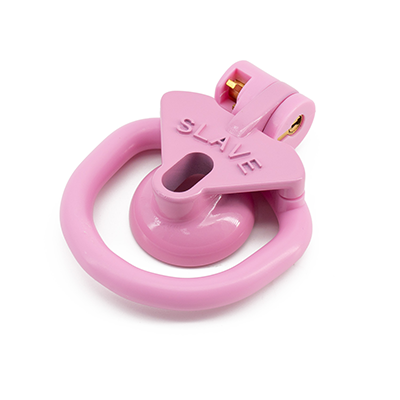 Inverted Pink Resin Chastity Cage - Slave