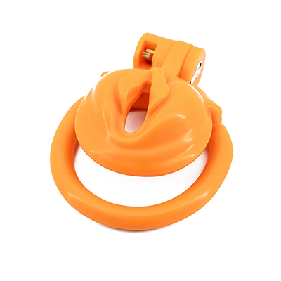 Locked Princess Micro Chastity Cage - Orange
