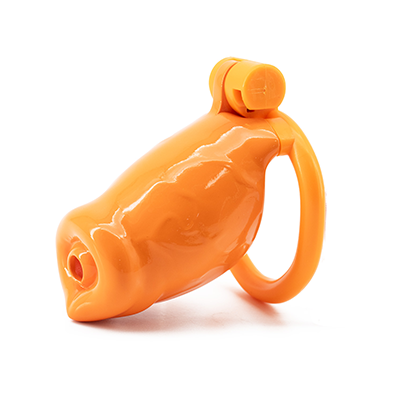 Orange Pup Resin Chastity Cage - Standard