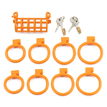 Load image into Gallery viewer, Shared Sentence Chastity Cage - Orange
