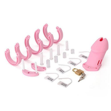 Load image into Gallery viewer, Pink Silicone Chastity Cage
