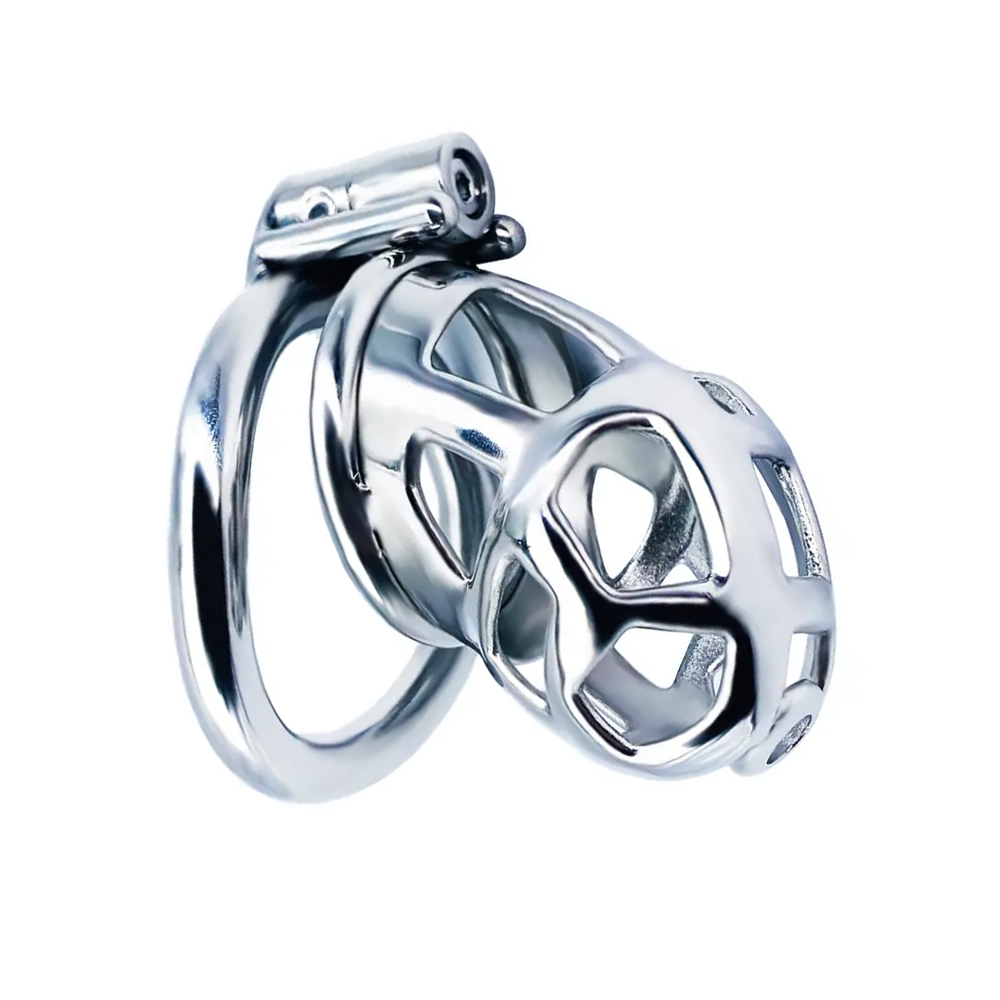 Steel Gridlock Chastity Cage